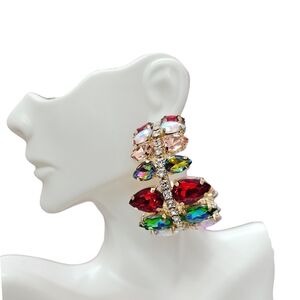 Vibrant Crystal Statement Earrings